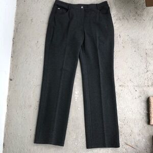 St. John pants - 12 Tall - no issues - high waisted. Dark gray